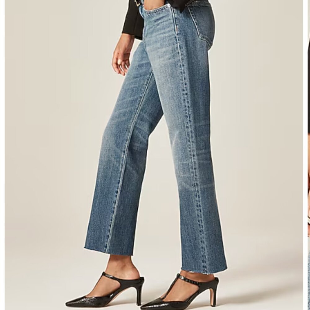J.Crew Nipped straight jean in rigid Reagan Wash Size 25. NWT!!! - Picture 2 of 4